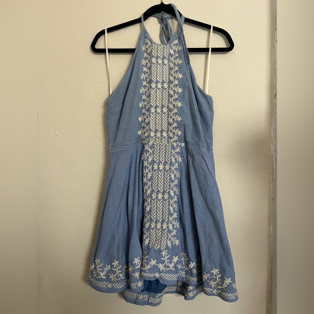 Chelsea & Violet Blue Halter Sundress